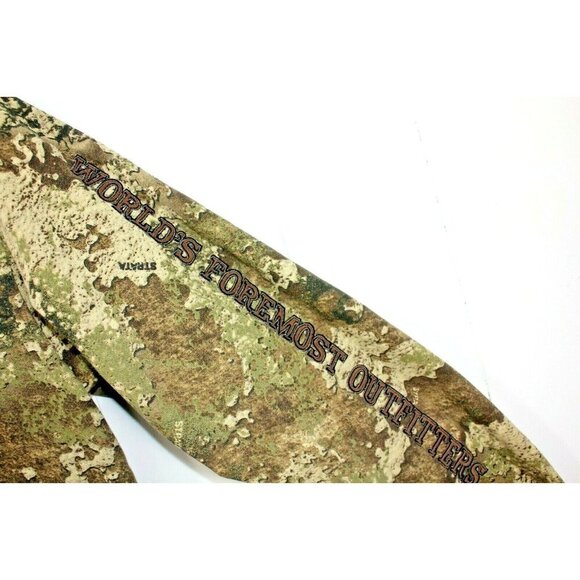 Cabelas Opening Day III Hunting Hoodie Mens Med Camo Green Strata Pouch Pocket - Picture 5 of 8